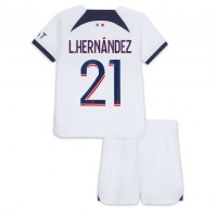 Paris Saint-Germain Lucas Hernandez #21 Gostujuci Dres za djecu 2023-24 Kratak Rukav (+ Kratke hlače)